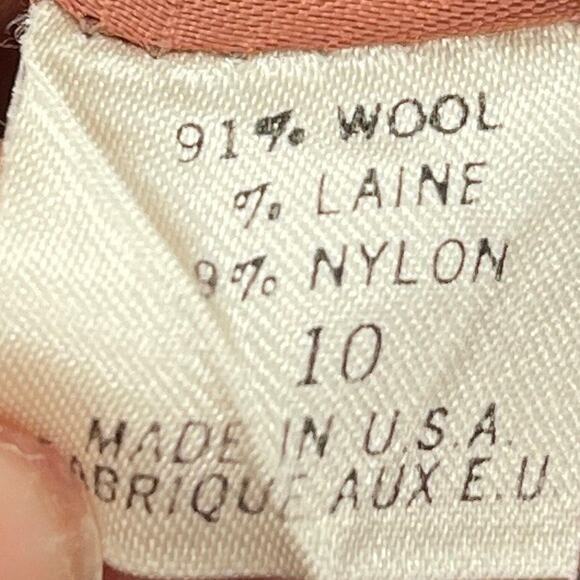 90s Tahari Vintage Taupe Brown Wool Two Piece Skirt Suit Set - Picture 5 of 14